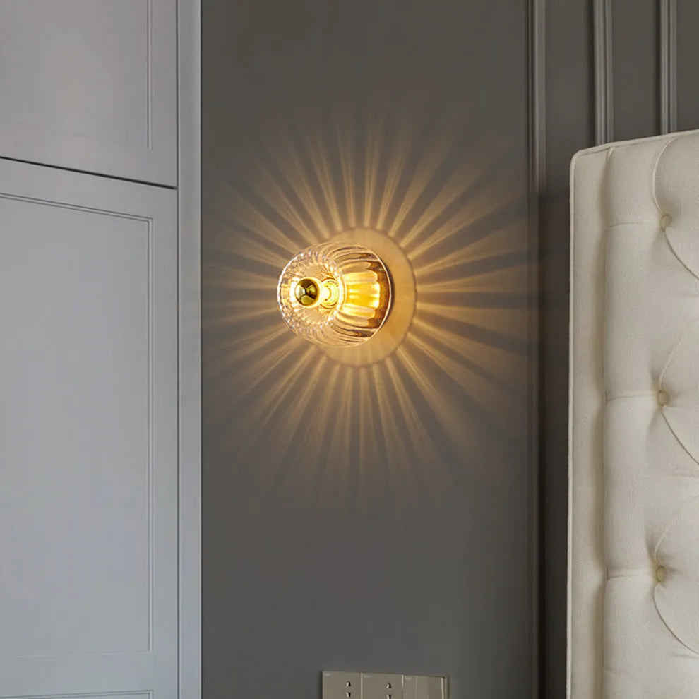 Modern Small Simple Clear Glass Ceiling Light