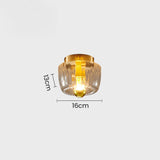 Modern Small Simple Clear Glass Ceiling Light