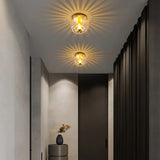 Modern Small Simple Clear Glass Ceiling Light