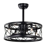 Tyalez Modern Black Flush Living Room Ceiling Fan With Light And Remote
