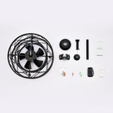 Tyalez Modern Black Flush Living Room Ceiling Fan With Light And Remote