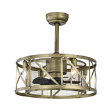 Tyalez Modern Black Flush Living Room Ceiling Fan With Light And Remote