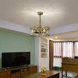 Tyalez Modern Black Flush Living Room Ceiling Fan With Light And Remote