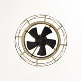 Tyalez Modern Black Flush Living Room Ceiling Fan With Light And Remote