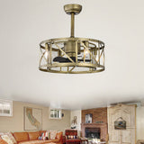 Tyalez Modern Black Flush Living Room Ceiling Fan With Light And Remote