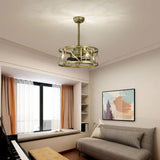 Tyalez Modern Black Flush Living Room Ceiling Fan With Light And Remote