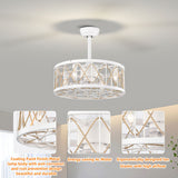 Tyalez Vintage Rope Semi Flush Living Room Ceiling Fan With Light And Remote