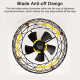 Tyalez Modern Round Cage Ceiling Fan With Light And Remote