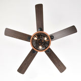 Tyalez Retro Minimalist Metal Ceiling Fan With Light And Remote