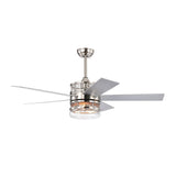 Minimalist Silver Large Ceiling Fan With Light And Remote