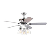 Tyalez Nordic Glass Shade Ceiling Fan With Light And Remote