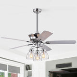 Tyalez Nordic Glass Shade Ceiling Fan With Light And Remote