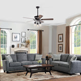 Tyalez Nordic Glass Shade Ceiling Fan With Light And Remote