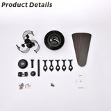 Tyalez Classic Metal Mesh Black Ceiling Fan With Light And Remote