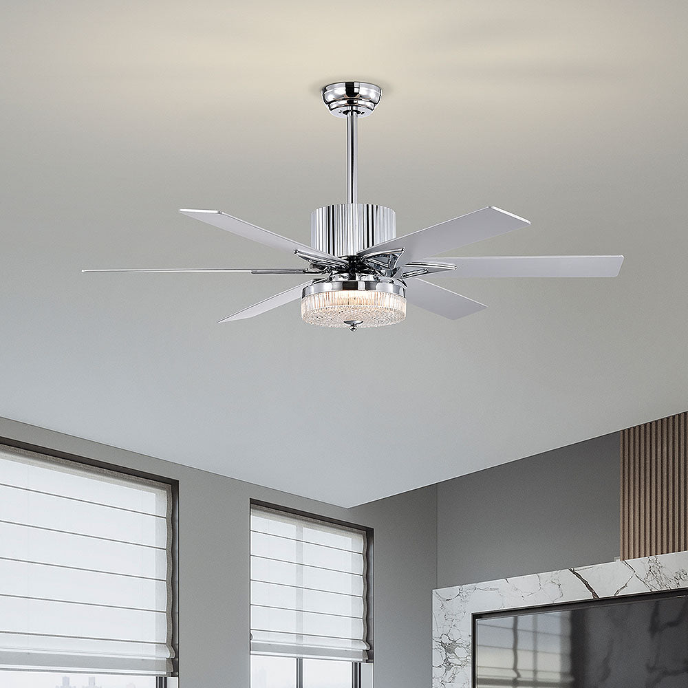 Tyalez Minimalist Black Ceiling Fan With LED Light And Remote