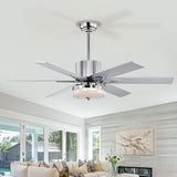 Tyalez Minimalist Black Ceiling Fan With LED Light And Remote