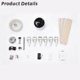 Tyalez Minimalist Black Ceiling Fan With LED Light And Remote