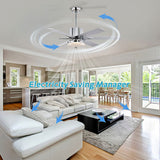 Tyalez Minimalist Black Ceiling Fan With LED Light And Remote