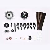 Tyalez Minimalist Black Ceiling Fan With LED Light And Remote