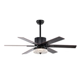 Tyalez Minimalist Black Ceiling Fan With LED Light And Remote