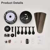 Tyalez Creative Round Finish Ceiling Fan With Light And Remote