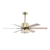 Tyalez Minimalist Black Ceiling Fan With LED Light And Remote