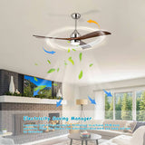 Simple Wooden Ceiling Fan With LED Light And Remote