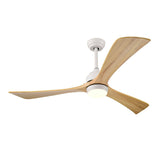 Simple Wooden Ceiling Fan With LED Light And Remote