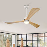 Simple Wooden Ceiling Fan With LED Light And Remote