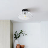 Tyalez Elegance Scalloped Clear Glass Ceiling Light