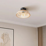 Tyalez Elegance Scalloped Clear Glass Ceiling Light