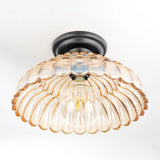 Tyalez Elegance Scalloped Clear Glass Ceiling Light