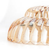 Tyalez Elegance Scalloped Clear Glass Ceiling Light