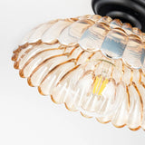 Tyalez Elegance Scalloped Clear Glass Ceiling Light