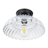 Tyalez Elegance Scalloped Clear Glass Ceiling Light