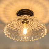 Tyalez Elegance Scalloped Clear Glass Ceiling Light
