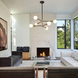 Modern Minimalist Black Chandelier for Bedroom Lighting