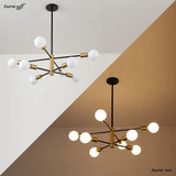 Modern Minimalist Black Chandelier for Bedroom Lighting