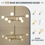 Modern Minimalist Black Chandelier for Bedroom Lighting
