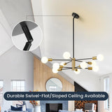 Modern Minimalist Black Chandelier for Bedroom Lighting