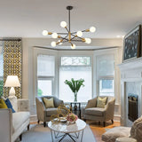 Modern Minimalist Black Chandelier for Bedroom Lighting
