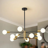 Modern Minimalist Black Chandelier for Bedroom Lighting