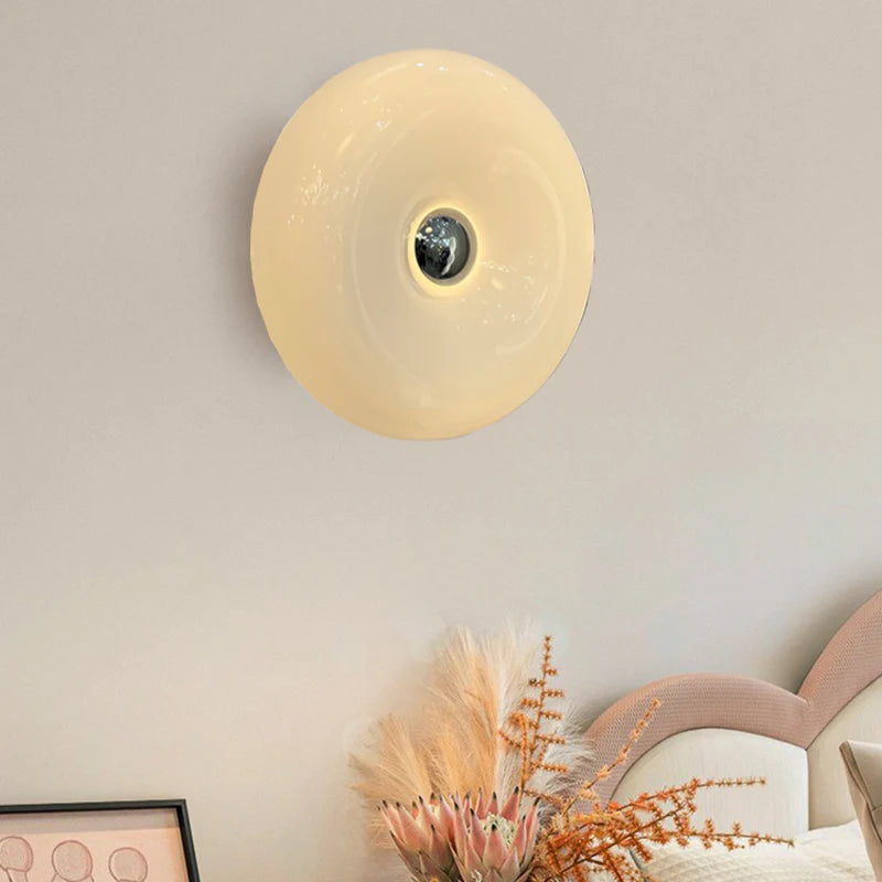 Modern Donut-Shaped Dimmable Glass Wall Sconces