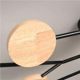 Tyalez Contemporary Round Iron LED Semi-Flush Chandelier