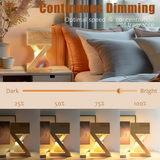 Tyalez Contemporary Wood Bedroom Square Mini Warming Candle Lamp