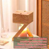 Tyalez Contemporary Wood Bedroom Square Mini Warming Candle Lamp