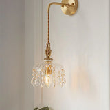 Crystal Floral Pendant Light – Luxurious Scandinavian Vintage Brass Pendant