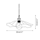 Tyalez Retro Lotus Leaf Shape Glass Pendant Lamp