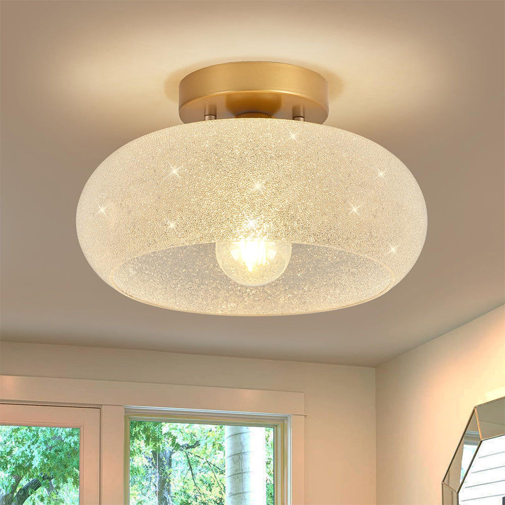 Tyalez Modern Round Glass Living Room Ceiling Lights
