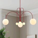 Tyalez Modern White Round Glass Pendant Light